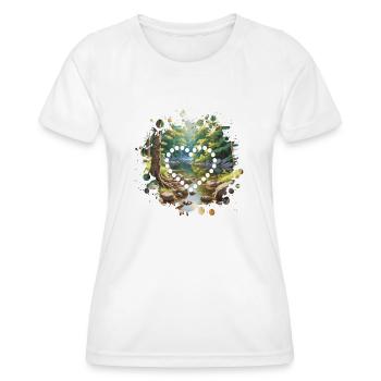 Tranquil Nature Love - Women's Functional T-Shirt - white - Front - AI Model Female 172 dark (172cm)