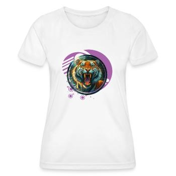 Roaring Tiger - Women's Functional T-Shirt - white - Front - AI Model Female 172 dark (172cm)