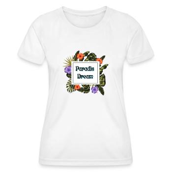 Paradiesischer Traum - Frauen Funktions-T-Shirt - Weiß - Vorne - AI Model Female 172 dark (172cm)