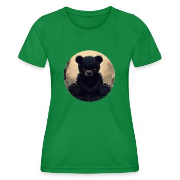 Dark Teddy: Mystical Aura - Women's Functional T-Shirt - kelly green - Front - AI Model Female 172 dark (172cm)