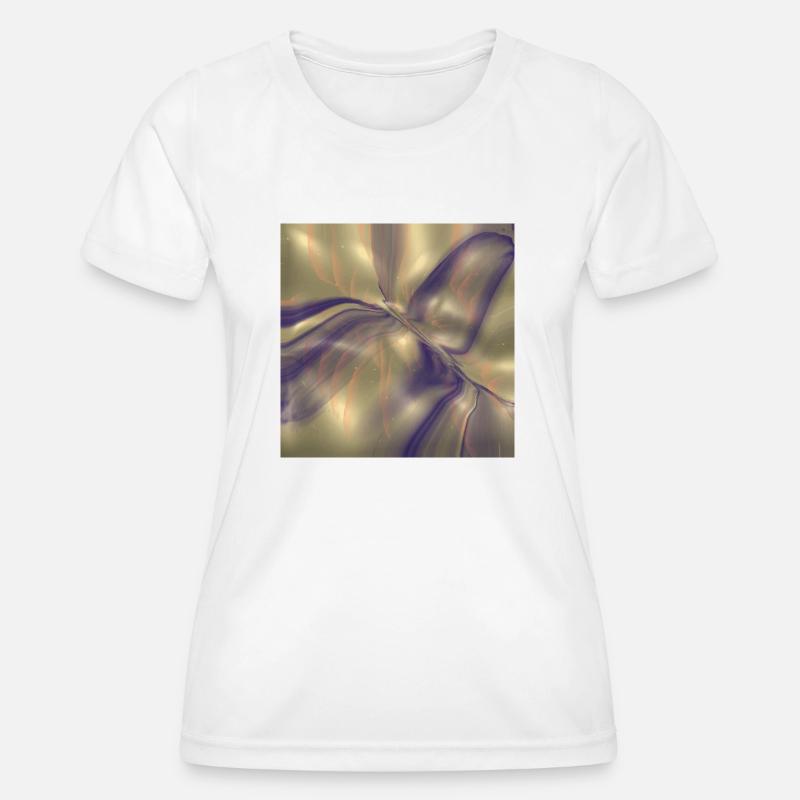 Blue pattern on gold! - Women's Functional T-Shirt - white
