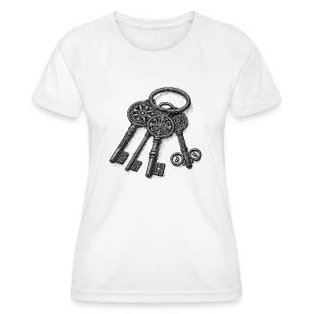 Bunch of keys - Women's Functional T-Shirt - white - Front - AI Model Female 172 dark (172cm)