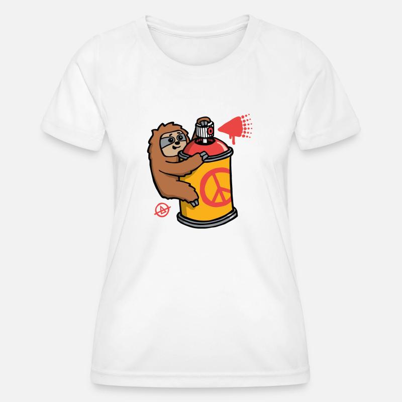 Graffiti Sloth - Women's Functional T-Shirt - white