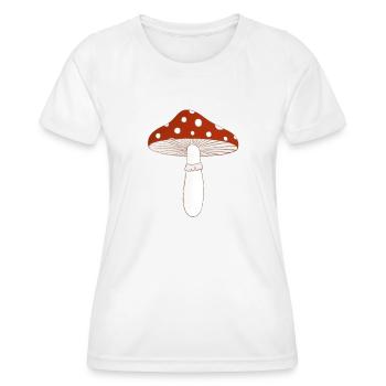 Amanita Muscaria Pilz - Frauen Funktions-T-Shirt - Weiß - Vorne - AI Model Female 172 dark (172cm)