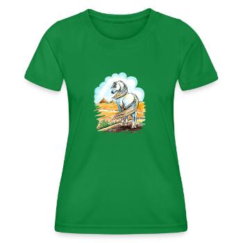 Egyptian Arabian Horse - Women's Functional T-Shirt - kelly green - Front - AI Model Female 172 dark (172cm)