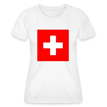 Suisse - T-shirt sport Femme - blanc - Devant - AI Model Female 172 dark (172cm)