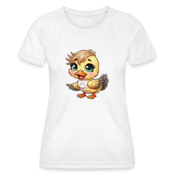 Fille caneton - T-shirt sport Femme - blanc - Devant - AI Model Female 172 dark (172cm)