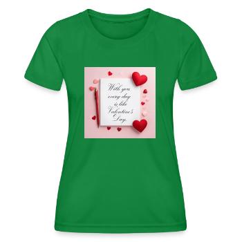 Eternal Love - Valentine's Day Gift - Women's Functional T-Shirt - kelly green - Front - AI Model Female 172 dark (172cm)