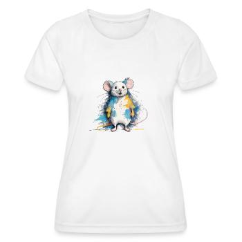 Mouse - Women's Functional T-Shirt - white - Front - AI Model Female 172 dark (172cm)