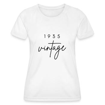 Jahrgang 1935 Geburtstag - Frauen Funktions-T-Shirt - Weiß - Vorne - AI Model Female 172 dark (172cm)