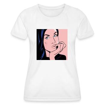 Mach einem Mädchen kein Versprechen, das du nicht halten kannst - Frauen Funktions-T-Shirt - Weiß - Vorne - AI Model Female 172 dark (172cm)