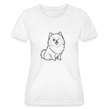 pomsky - T-shirt sport Femme - blanc - Devant - AI Model Female 172 dark (172cm)