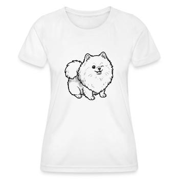 pomsky - T-shirt sport Femme - blanc - Devant - AI Model Female 172 dark (172cm)