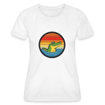 Alligators Rétro Alligator - T-shirt sport Femme - blanc - Devant - AI Model Female 172 dark (172cm)