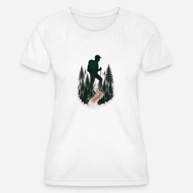 Cool hiker pattern - mountain hikes - Women's Functional T-Shirt - white