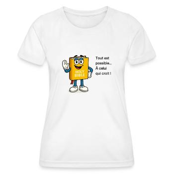 Heilige Bibel - Frauen Funktions-T-Shirt - Weiß - Vorne - AI Model Female 172 dark (172cm)