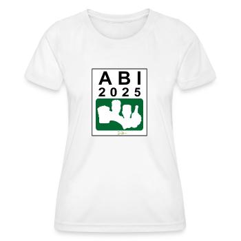 Bier Liga Logo ABI 2025 Grün - Frauen Funktions-T-Shirt - Weiß - Vorne - AI Model Female 172 dark (172cm)