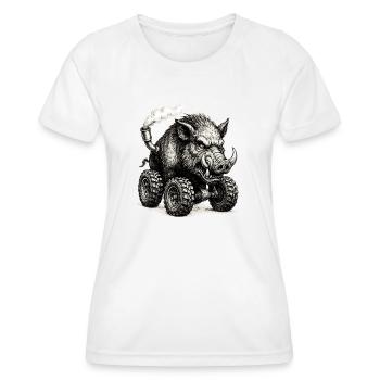 Sanglier - T-shirt sport Femme - blanc - Devant - AI Model Female 172 dark (172cm)