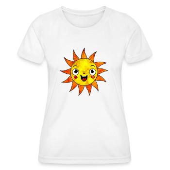Cosmic Sun - Women's Functional T-Shirt - white - Front - AI Model Female 172 dark (172cm)