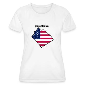 Santa Monica, Los Angeles - Frauen Funktions-T-Shirt - Weiß - Vorne - AI Model Female 172 dark (172cm)