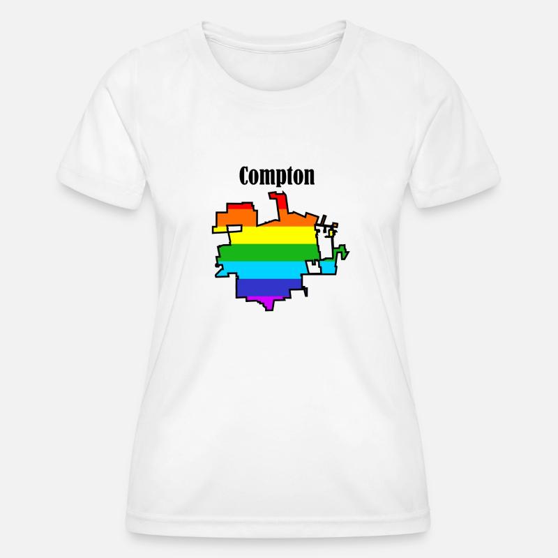 Compton rainbow - Women's Functional T-Shirt - white