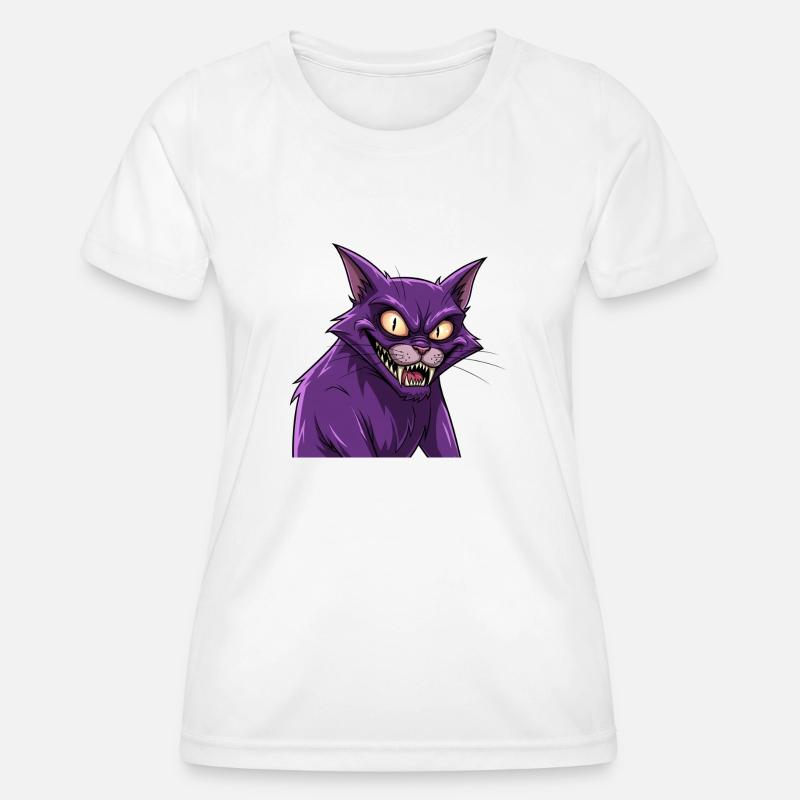 Scary Cat - Women's Functional T-Shirt - white