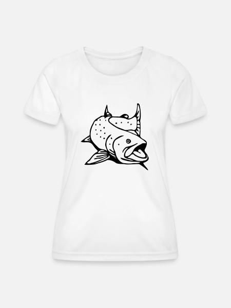 huchen solo - Frauen Funktions-T-Shirt - Weiß