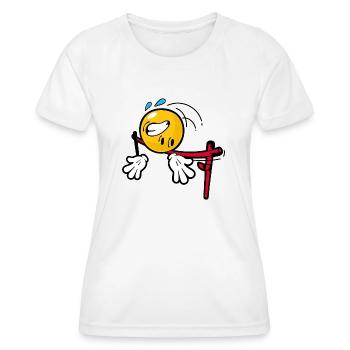 Smiley High Jump - Women's Functional T-Shirt - white - Front - AI Model Female 172 dark (172cm)