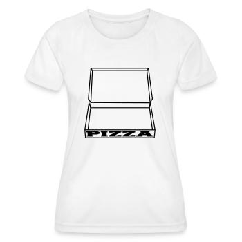leer hunger aufgegessen pizza lecker schachtel kar - Frauen Funktions-T-Shirt - Weiß - Vorne - AI Model Female 172 dark (172cm)