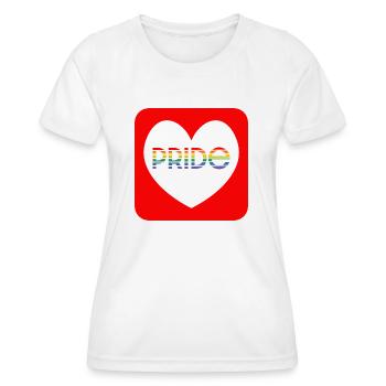 Pride rainbow heart - Women's Functional T-Shirt - white - Front - AI Model Female 172 dark (172cm)