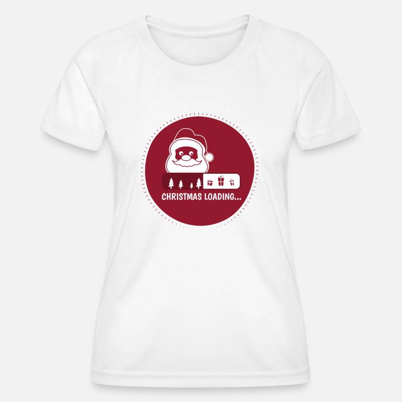 CHRISTMAS IS LOADING - Women's Functional T-Shirt - white