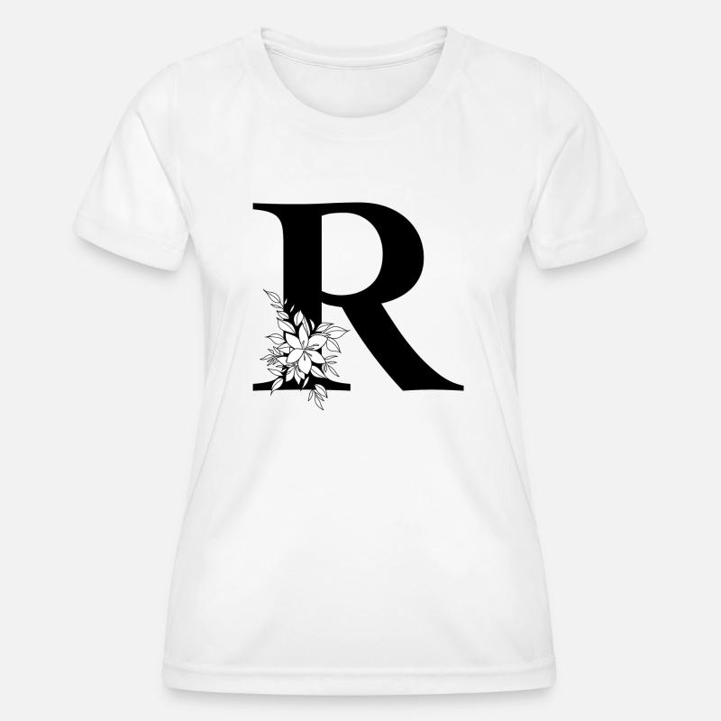 Letter R - Women's Functional T-Shirt - white