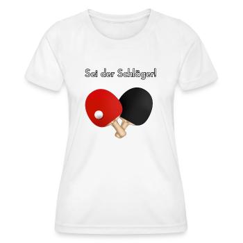 Sei der Schläger Shirt max - Frauen Funktions-T-Shirt - Weiß - Vorne - AI Model Female 172 dark (172cm)
