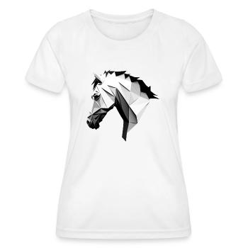CHEVAL - T-shirt sport Femme - blanc - Devant - AI Model Female 172 dark (172cm)