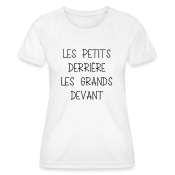 les petits derrière - T-shirt sport Femme - blanc - Devant - AI Model Female 172 dark (172cm)