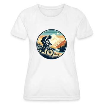Mountain Biker - Women's Functional T-Shirt - white - Front - AI Model Female 172 dark (172cm)
