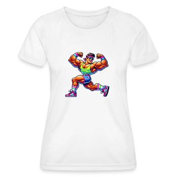 remise en forme culturiste - T-shirt sport Femme - blanc - Devant - AI Model Female 172 dark (172cm)