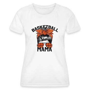 Basketball Mom - Women's Functional T-Shirt - white - Front - AI Model Female 172 dark (172cm)