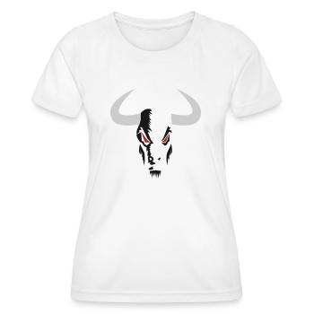 Bull Head small - Women's Functional T-Shirt - white - Front - AI Model Female 172 dark (172cm)