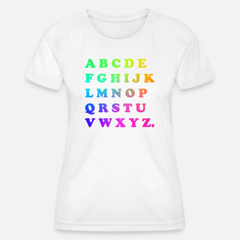 Alphabet - Women's Functional T-Shirt - white