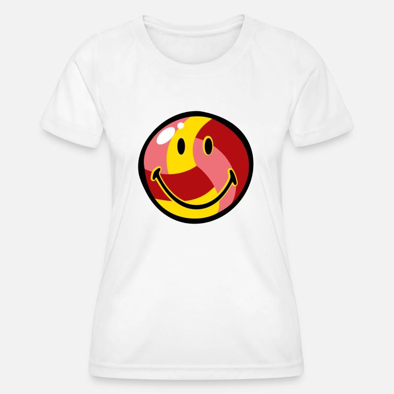Smiley Beach Volleyball - Women's Functional T-Shirt - white