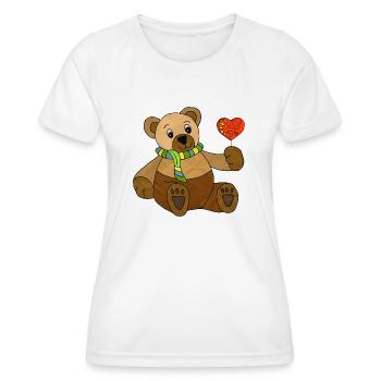 Teddybär - Frauen Funktions-T-Shirt - Weiß - Vorne - AI Model Female 172 dark (172cm)