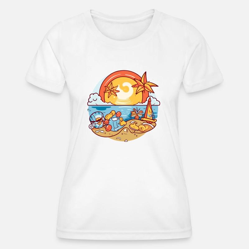 Seaside games - Women's Functional T-Shirt - white