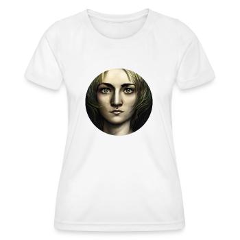 Woman Portrait - Abstract - Frauen Funktions-T-Shirt - Weiß - Vorne - AI Model Female 172 dark (172cm)