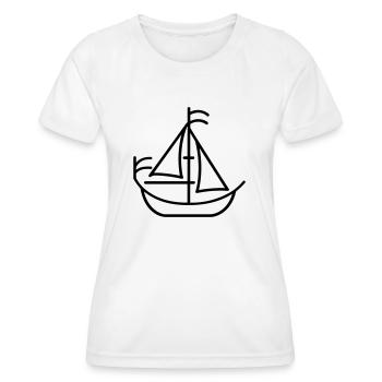 Bateau pirate - T-shirt sport Femme - blanc - Devant - AI Model Female 172 dark (172cm)