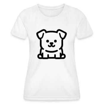 Chien - T-shirt sport Femme - blanc - Devant - AI Model Female 172 dark (172cm)