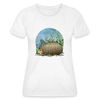 Igel - Frauen Funktions-T-Shirt - Weiß - Vorne - AI Model Female 172 dark (172cm)