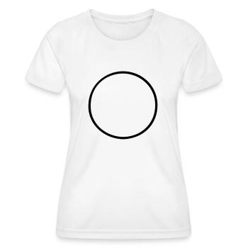 Runder Kreis 1 dünn - Frauen Funktions-T-Shirt - Weiß - Vorne - AI Model Female 172 dark (172cm)