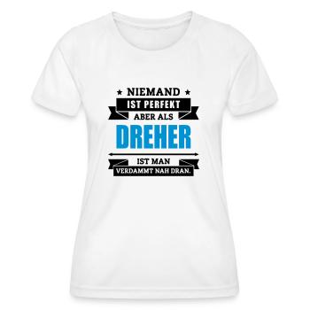 Funshirt Dreher - Frauen Funktions-T-Shirt - Weiß - Vorne - AI Model Female 172 dark (172cm)