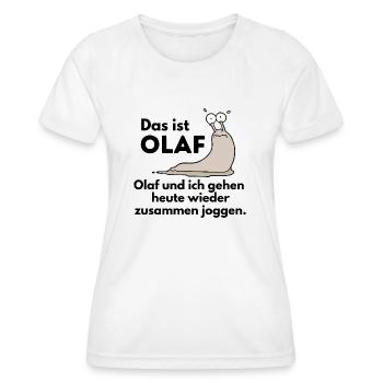 Lauf shirt witzig rennen joggen Geschenk muddy run - Frauen Funktions-T-Shirt - Weiß - Vorne - AI Model Female 172 dark (172cm)
